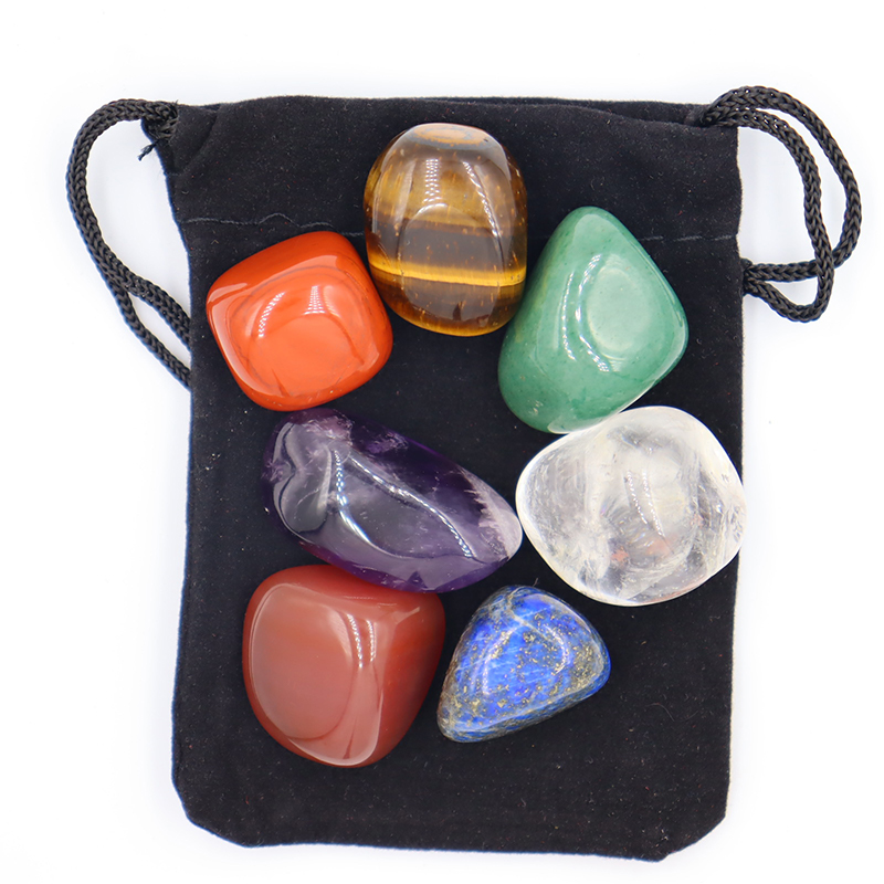 7pc/set Natural crystal Yoga P - огляд і ціна Gemstone Polishing Kit