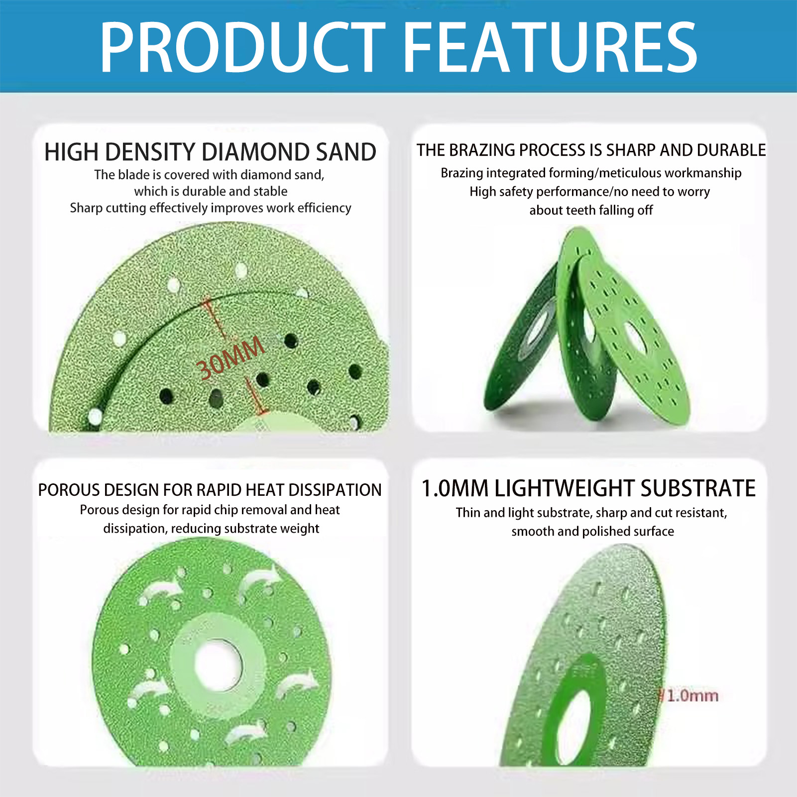 3/5Pc Tile Cutting Disc Super  - огляд і ціна Diamond Grinding Wheel Lapidary