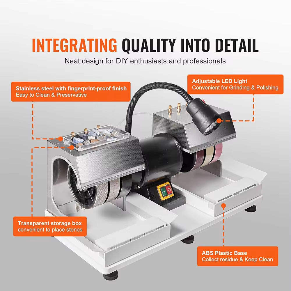 Professional Gemstone Polishin - огляд і ціна Lapidary Grinder Cabbing Machine