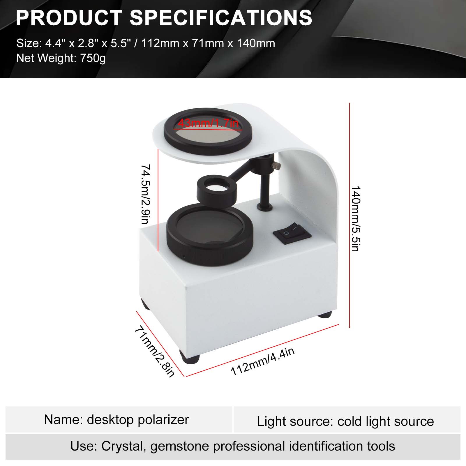 Desktop Polariscope for Gemsto - огляд і ціна Gemstone Identification Kit