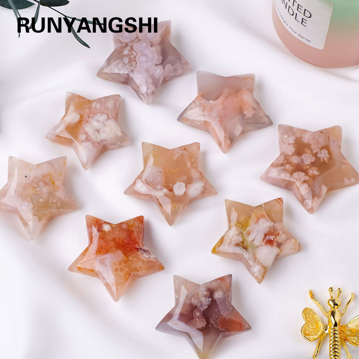 1PC Natural Crystal Cherry Aga - огляд і ціна Gemstone Polishing Kit