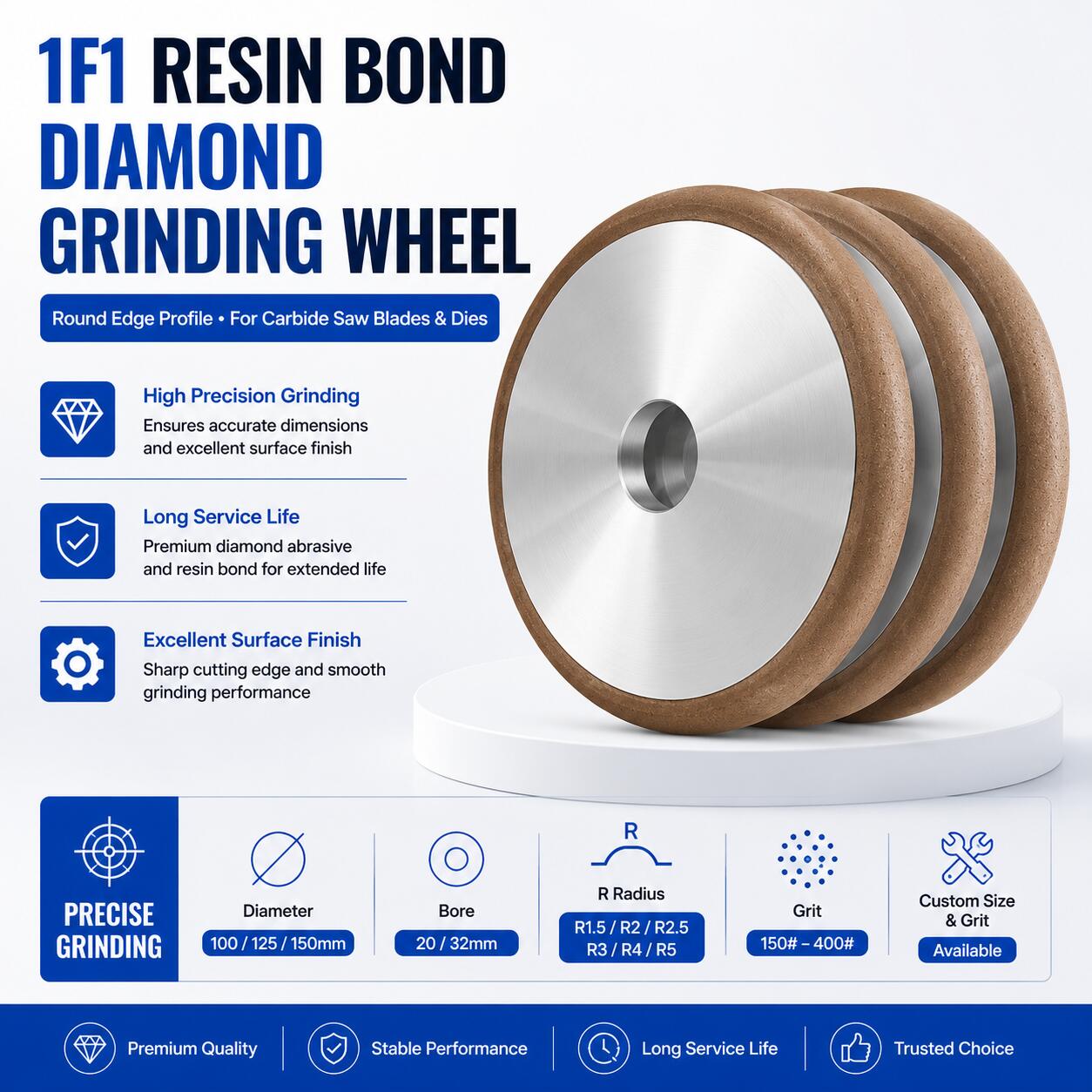 Resin Diamond Grinding Wheel C - огляд і ціна Diamond Grinding Wheel Lapidary