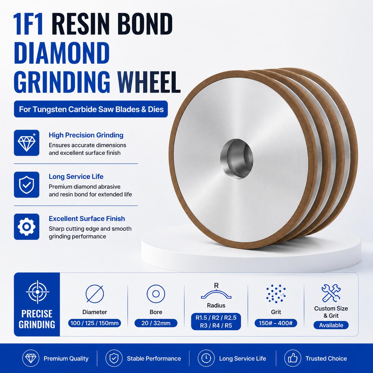 Resin Diamond Grinding Wheel C - огляд і ціна Diamond Grinding Wheel Lapidary